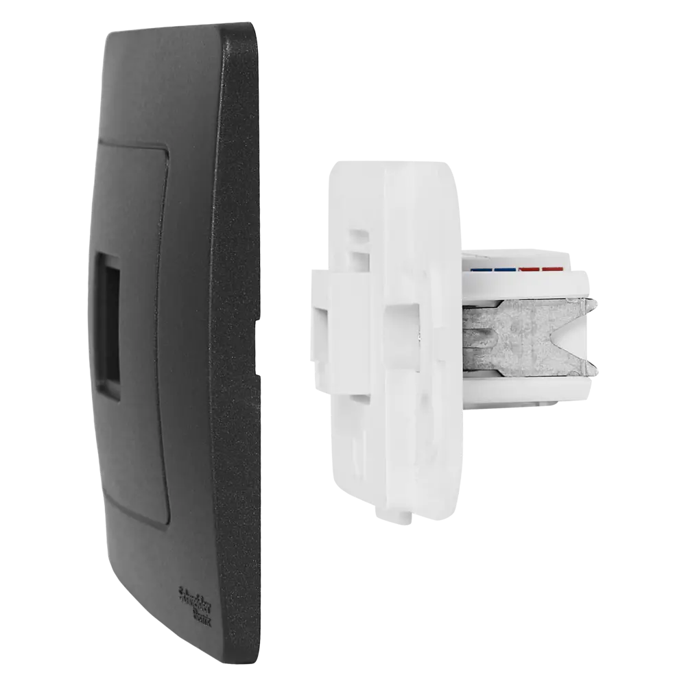 Фото 5 Розетка компьютерная встраиваемая Systeme Electric Blanca RJ45 UTP cat 5e цвет антрацит Фото 5 Розетка компьютерная встраиваемая Systeme Electric Blanca RJ45 UTP cat 5e цвет антрацит