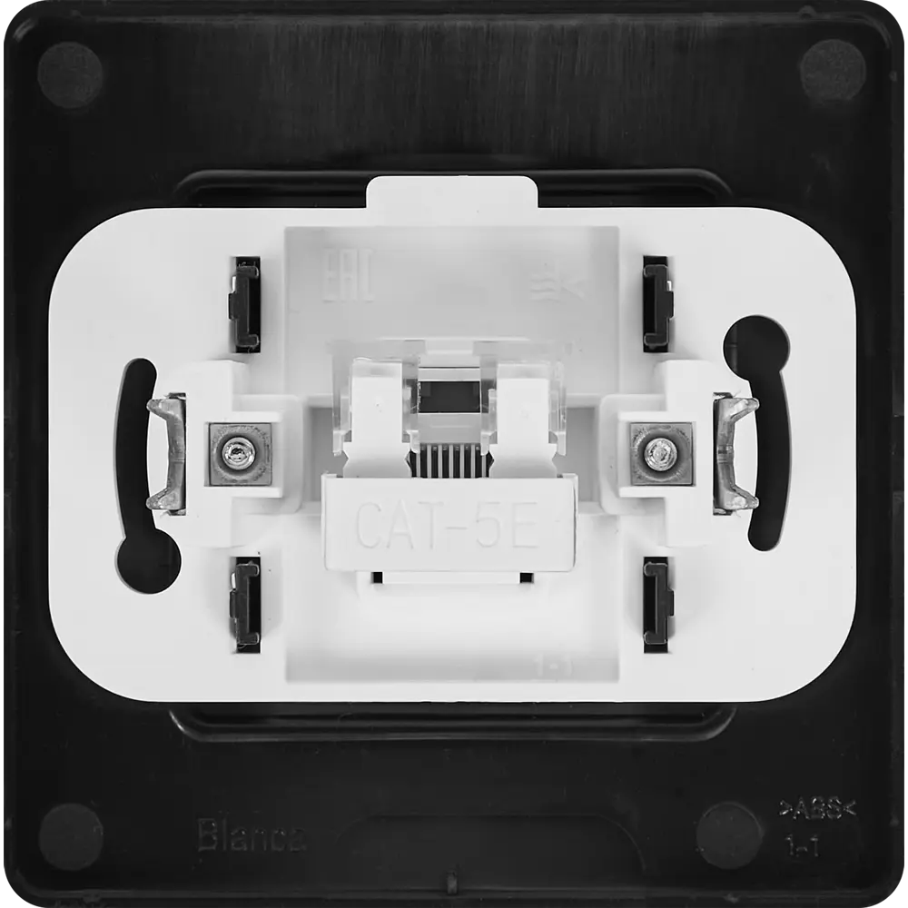 Фото 4 Розетка компьютерная встраиваемая Systeme Electric Blanca RJ45 UTP cat 5e цвет антрацит Фото 4 Розетка компьютерная встраиваемая Systeme Electric Blanca RJ45 UTP cat 5e цвет антрацит