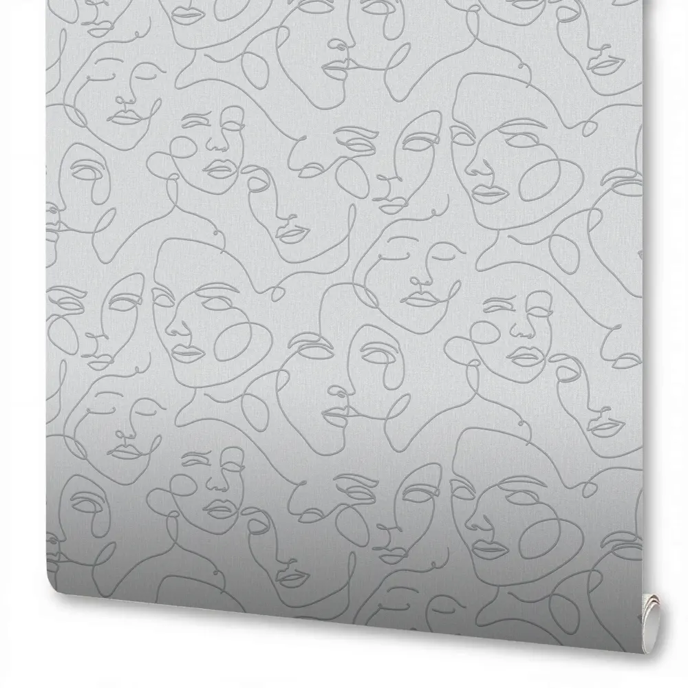 Фото Обои флизелиновые Wallsecret Picasso серые 1.06 м 8754-27 Фото Обои флизелиновые Wallsecret Picasso серые 1.06 м 8754-27