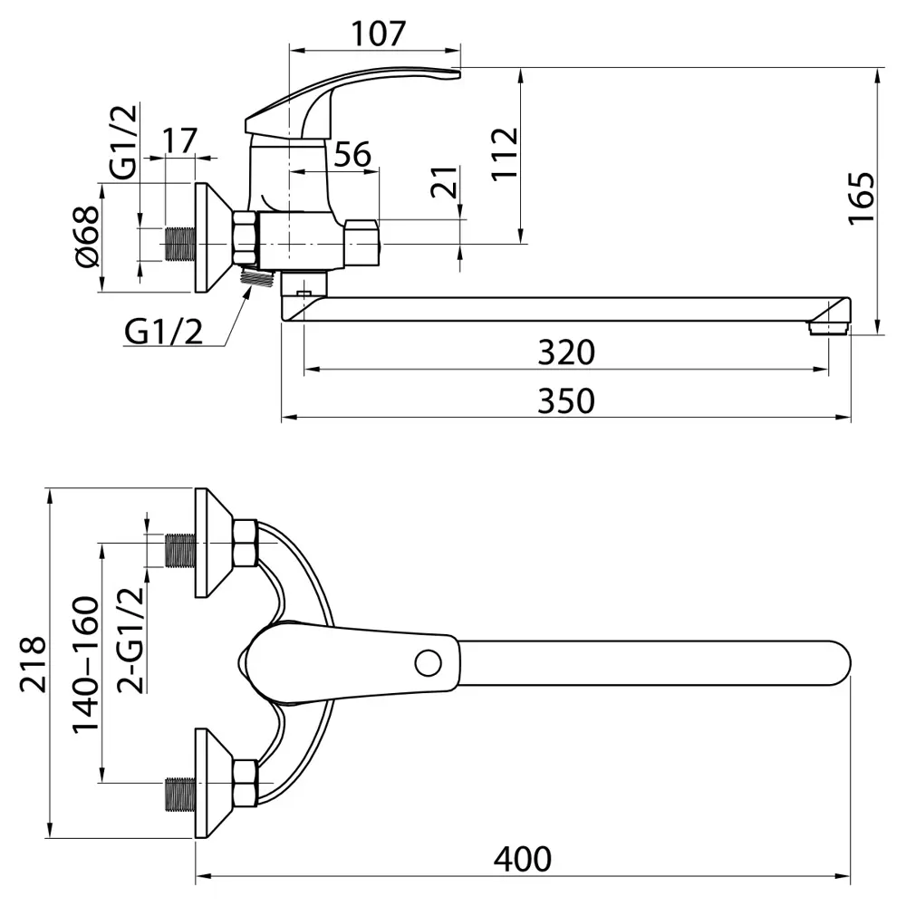 Фото 8 Смеситель для ванны Vanhausen VN19.505.000 однорычажный с душевой лейкой цвет хром