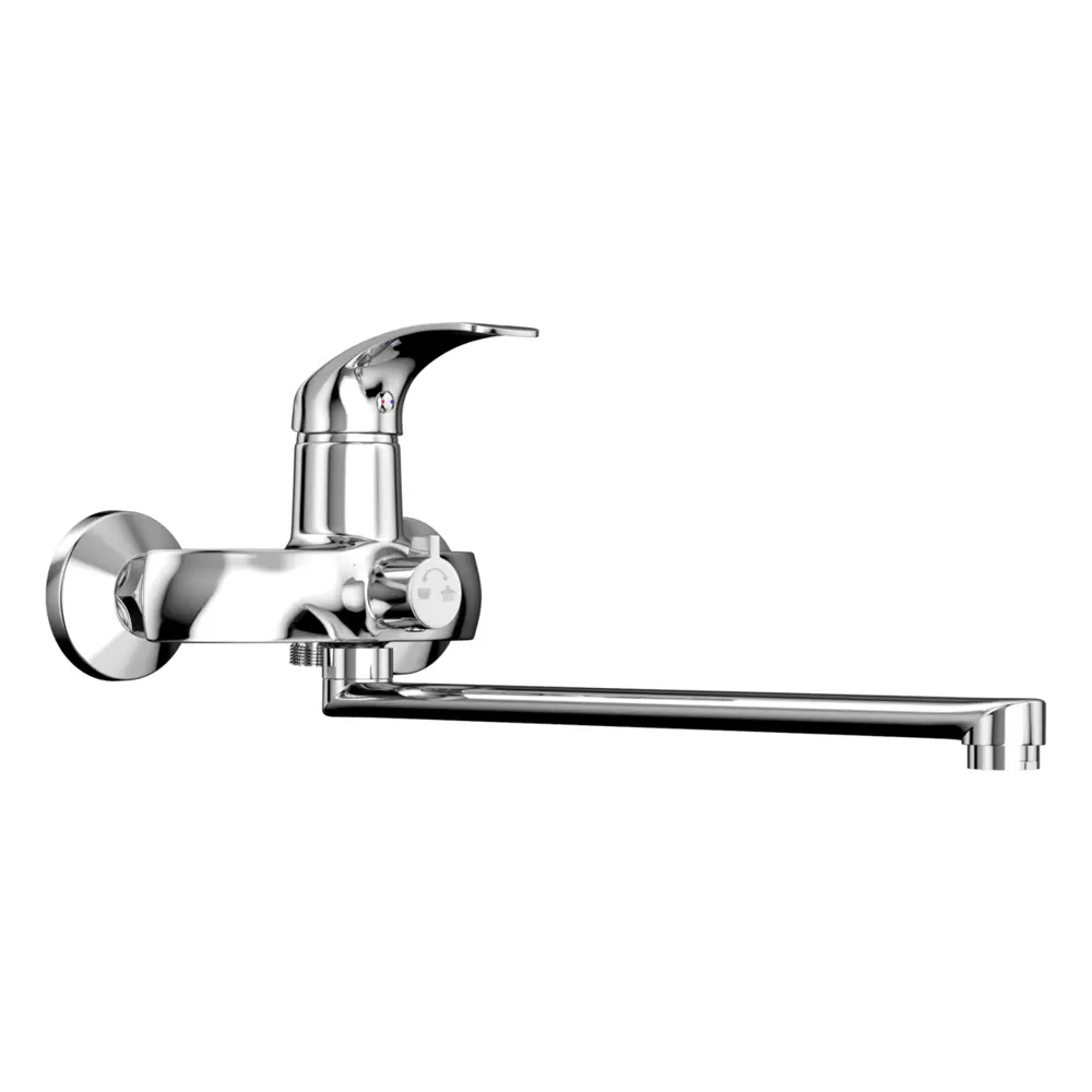 Фото 2 Смеситель для ванны Vanhausen VN19.505.000 однорычажный с душевой лейкой цвет хром