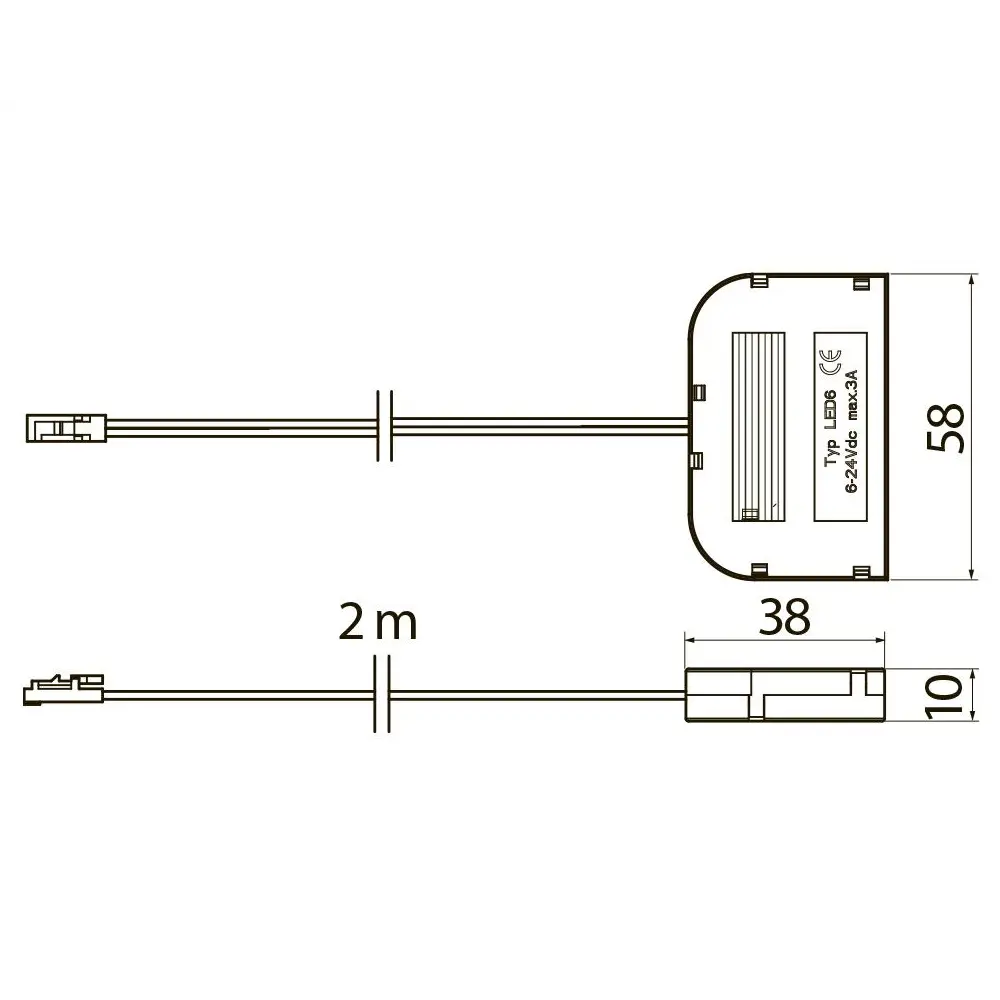 Фото 2 Колодка соединительная GTV с MINI AMP провод 2 м черный Фото 2 Колодка соединительная GTV с MINI AMP провод 2 м черный