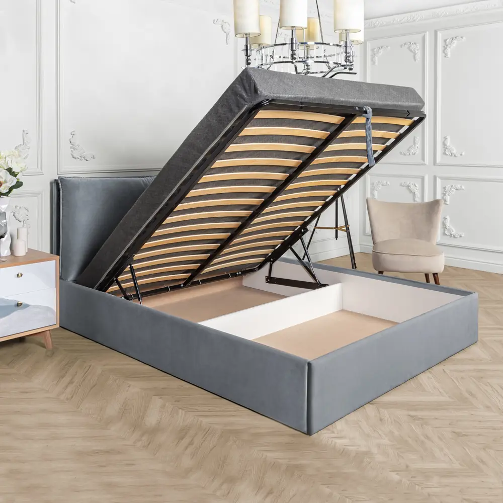 Фото 3 Кровать Dg-Home Эстетика 188x97x206 ЛДСП цвет серо-голубой Фото 3 Кровать Dg-Home Эстетика 188x97x206 ЛДСП цвет серо-голубой