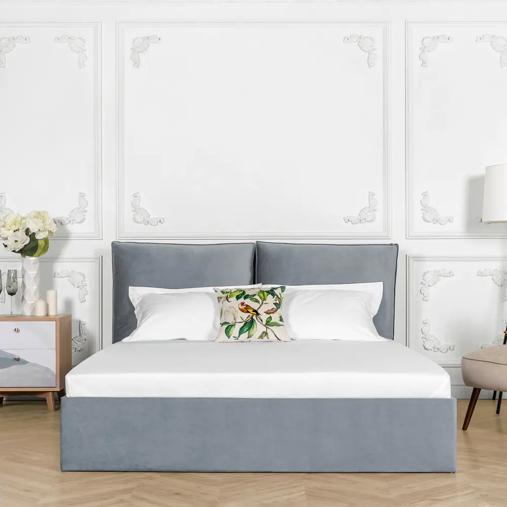 Фото Кровать Dg-Home Эстетика 188x97x206 ЛДСП цвет серо-голубой Фото Кровать Dg-Home Эстетика 188x97x206 ЛДСП цвет серо-голубой