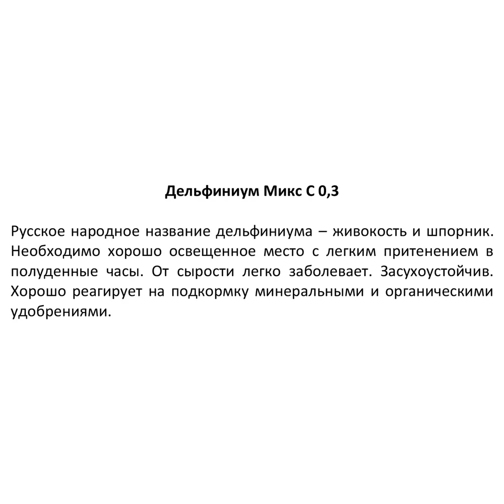 Фото 3 Дельфиниум культурный h15 см Фото 3 Дельфиниум культурный h15 см