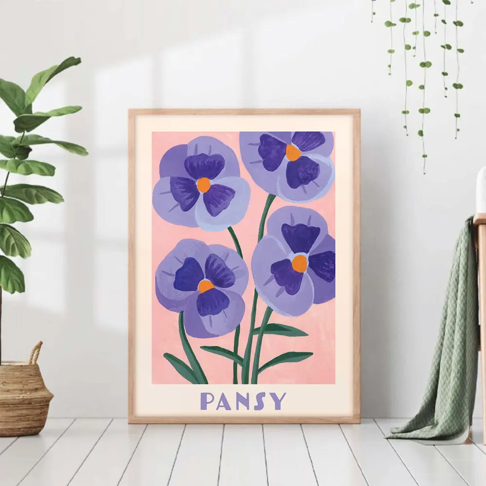 Фото Постер 28 картин "Цветы анютины глазки" 70x50 см Фото Постер 28 картин "Цветы анютины глазки" 70x50 см