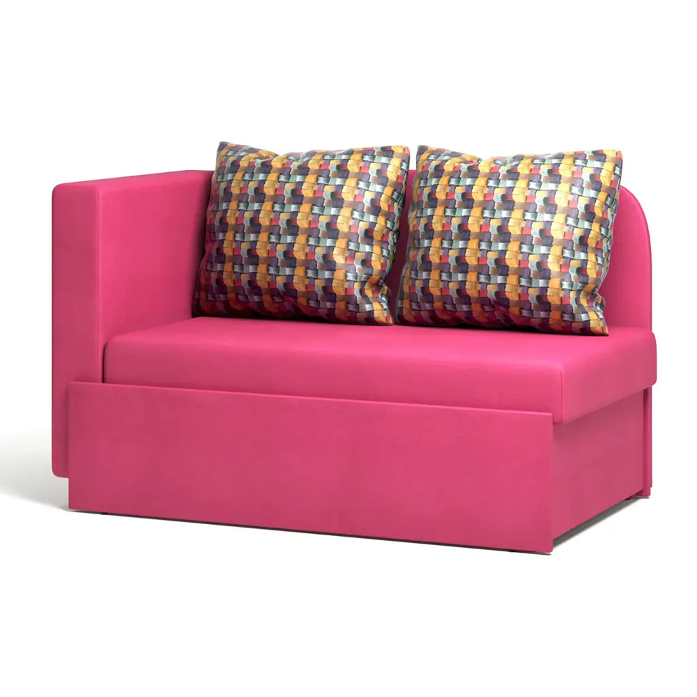 Фото Диван Beneli Кларис 131x77x77 см микровелюр цвет розовый