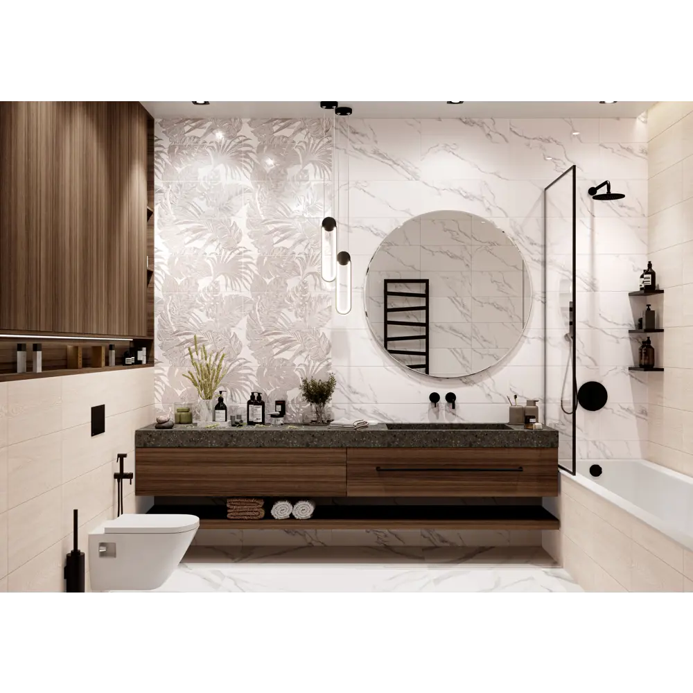 Фото 5 Декор плиточный настенный Global tile Anima 10300000240 рельефный 60x75см цвет белый