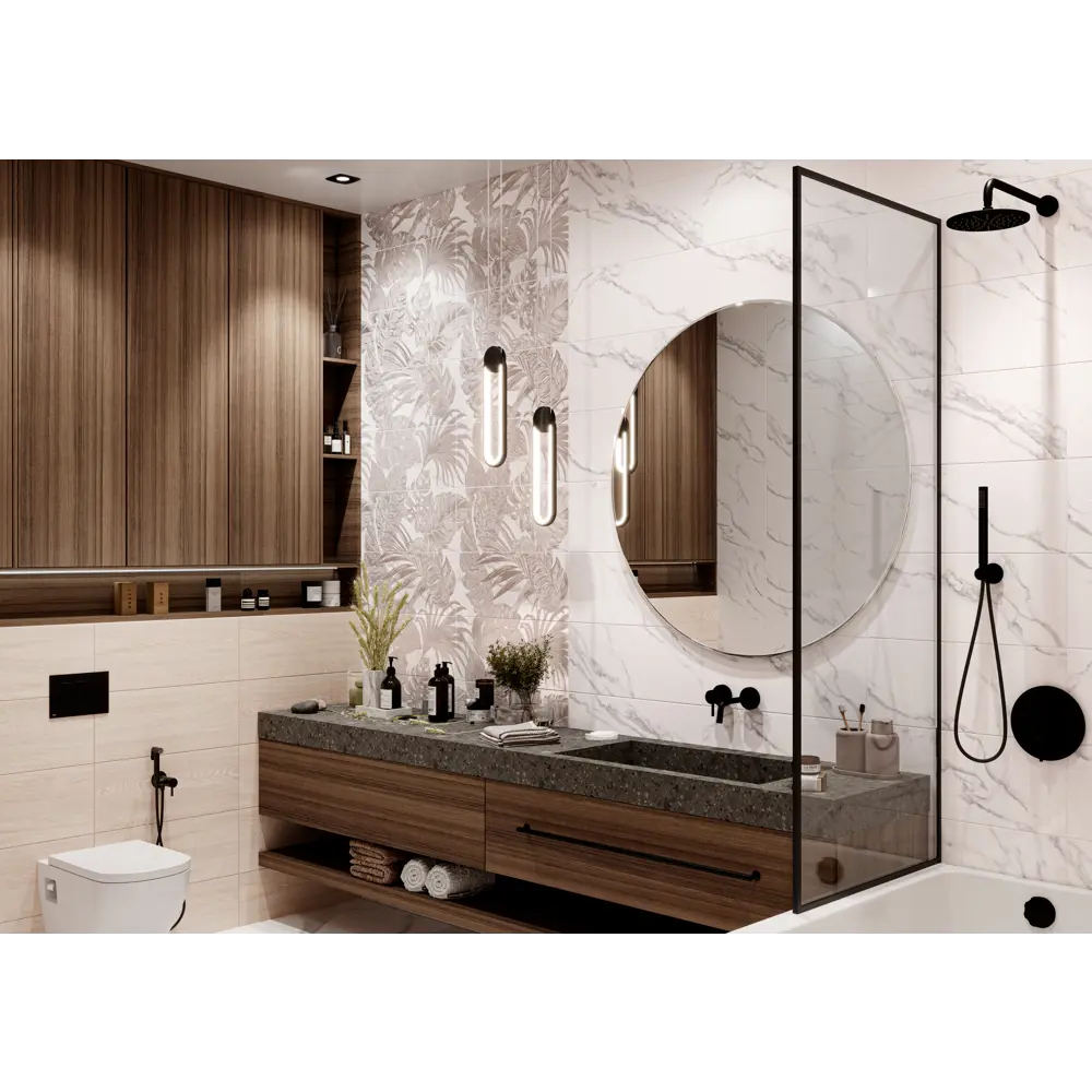 Фото 6 Декор плиточный настенный Global tile Anima 10300000240 рельефный 60x75см цвет белый