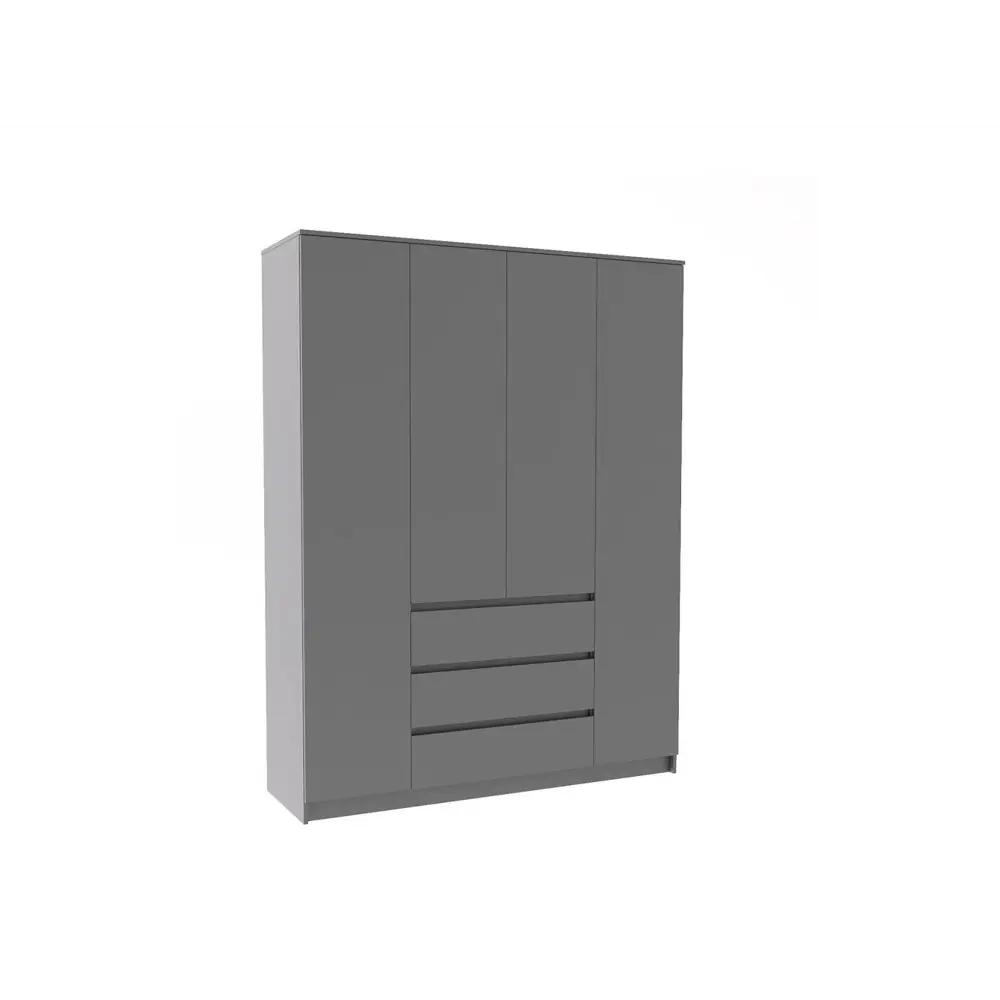 Фото 2 Шкаф распашной Adeta 8969942 160x200x50 см ЛДСП цвет серый Фото 2 Шкаф распашной Adeta 8969942 160x200x50 см ЛДСП цвет серый