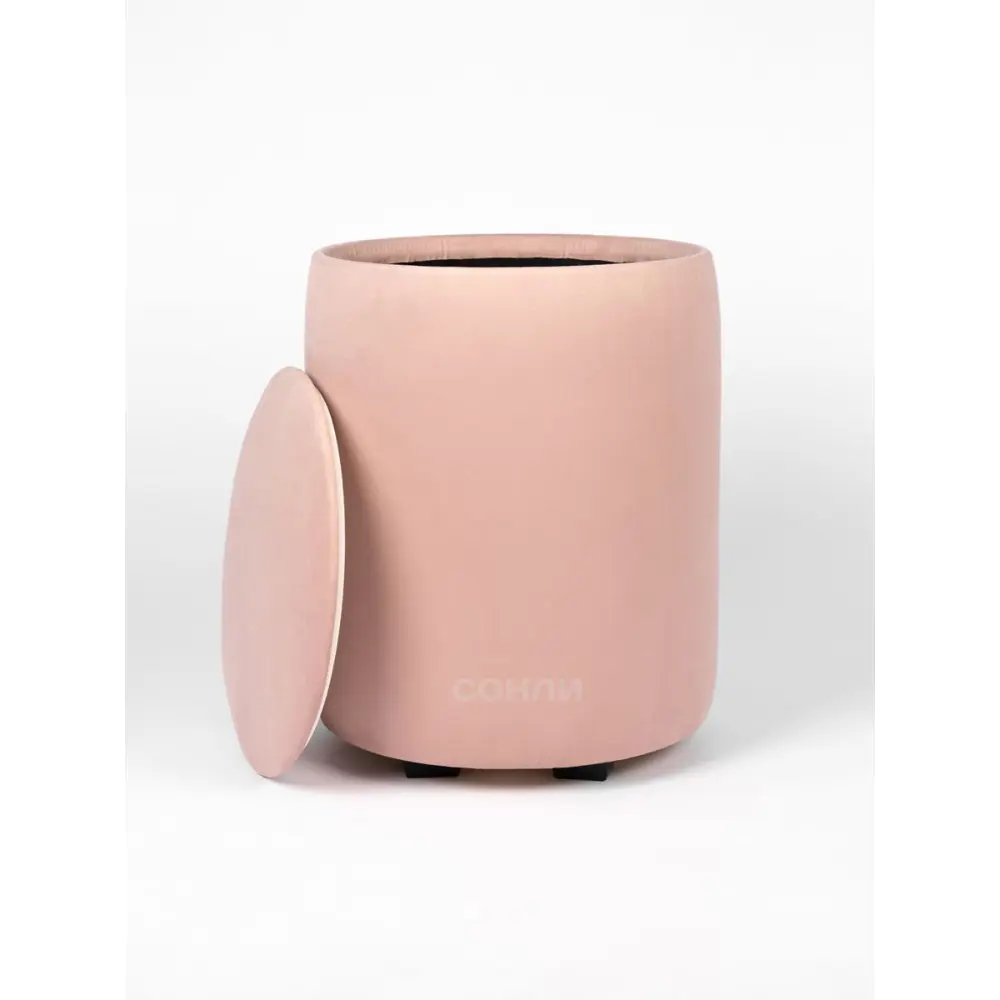 Фото 2 Пуф с крышкой Сонли Бочка 40x52x40 см цвет пудрово-розовый