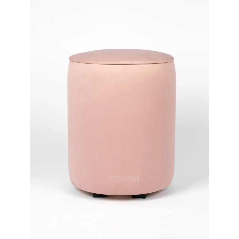 Фото 3 Пуф с крышкой Сонли Бочка 40x52x40 см цвет пудрово-розовый