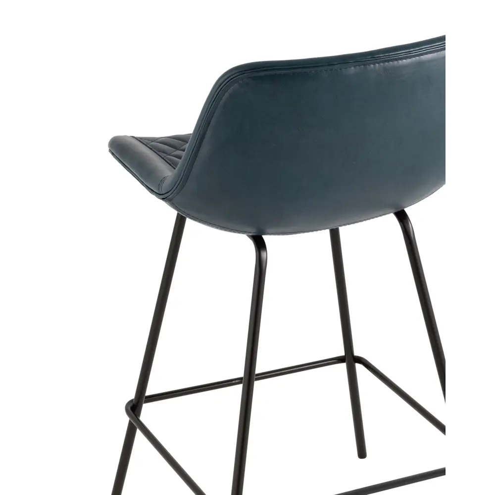 Фото 7 Барный стул Stool Group Деймон 49x92x47 см экокожа цвет темно-синий