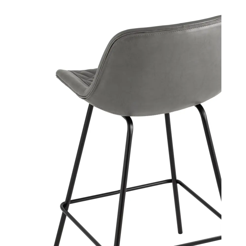 Фото 7 Барный стул Stool Group Деймон 49x92x47 см экокожа цвет серый Фото 7 Барный стул Stool Group Деймон 49x92x47 см экокожа цвет серый