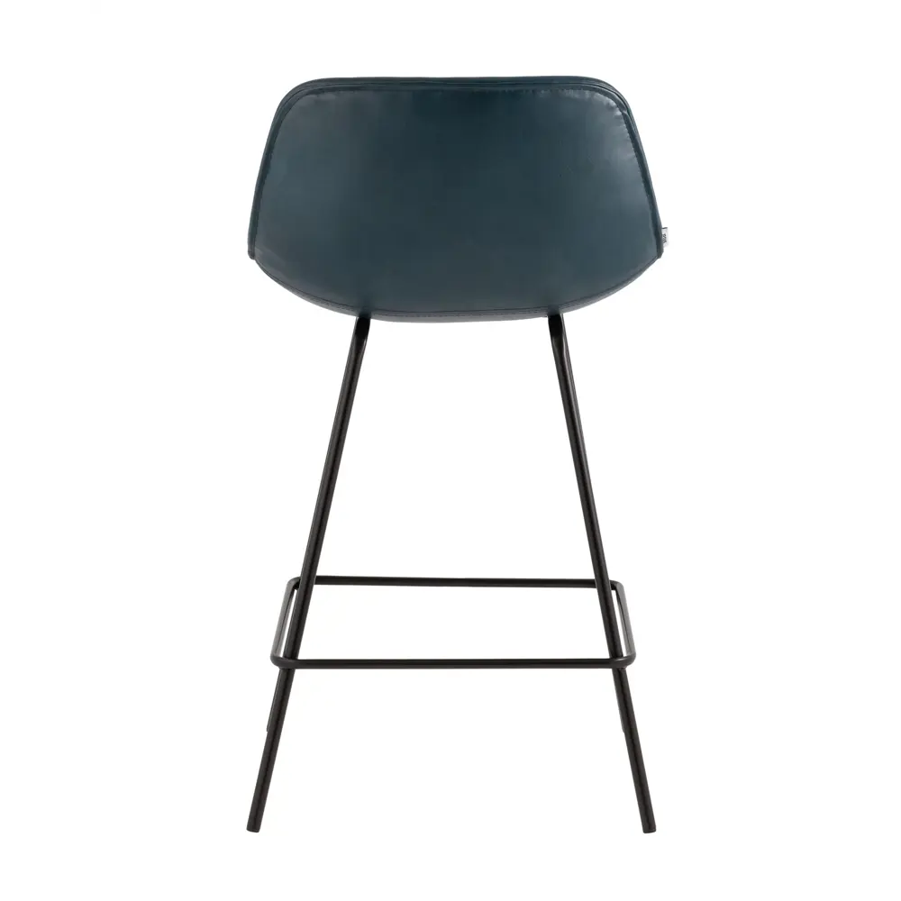 Фото 5 Барный стул Stool Group Деймон 49x92x47 см экокожа цвет темно-синий