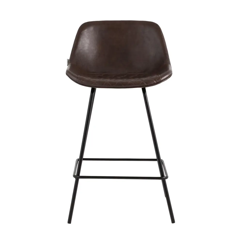 Фото 3 Барный стул Stool Group Деймон 49x92x47 см экокожа цвет коричневый Фото 3 Барный стул Stool Group Деймон 49x92x47 см экокожа цвет коричневый