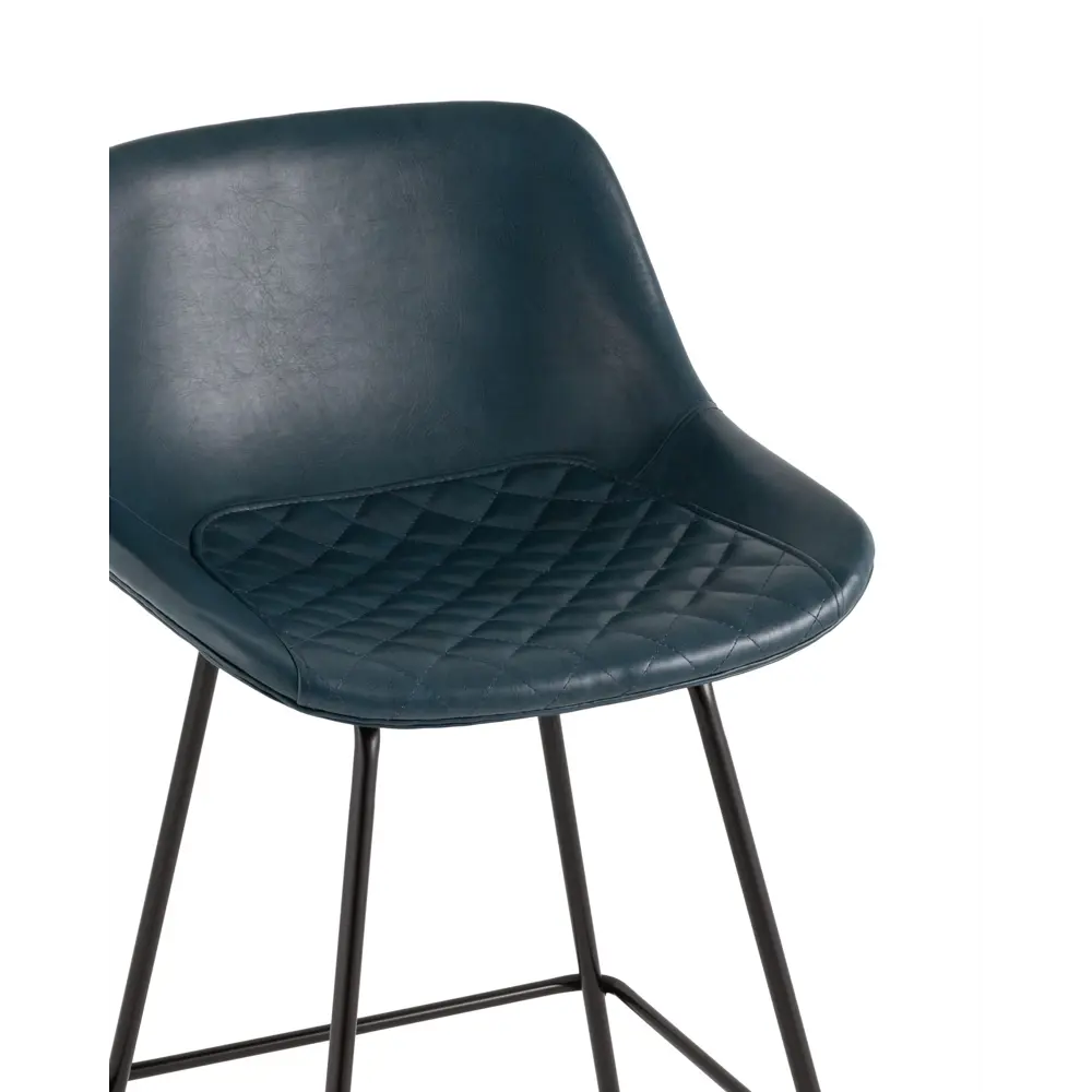 Фото 8 Барный стул Stool Group Деймон 49x92x47 см экокожа цвет темно-синий