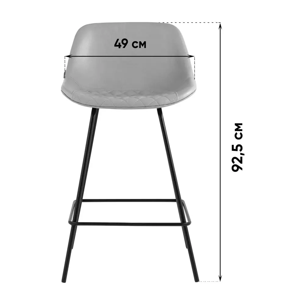 Фото 9 Барный стул Stool Group Деймон 49x92x47 см экокожа цвет коричневый Фото 9 Барный стул Stool Group Деймон 49x92x47 см экокожа цвет коричневый