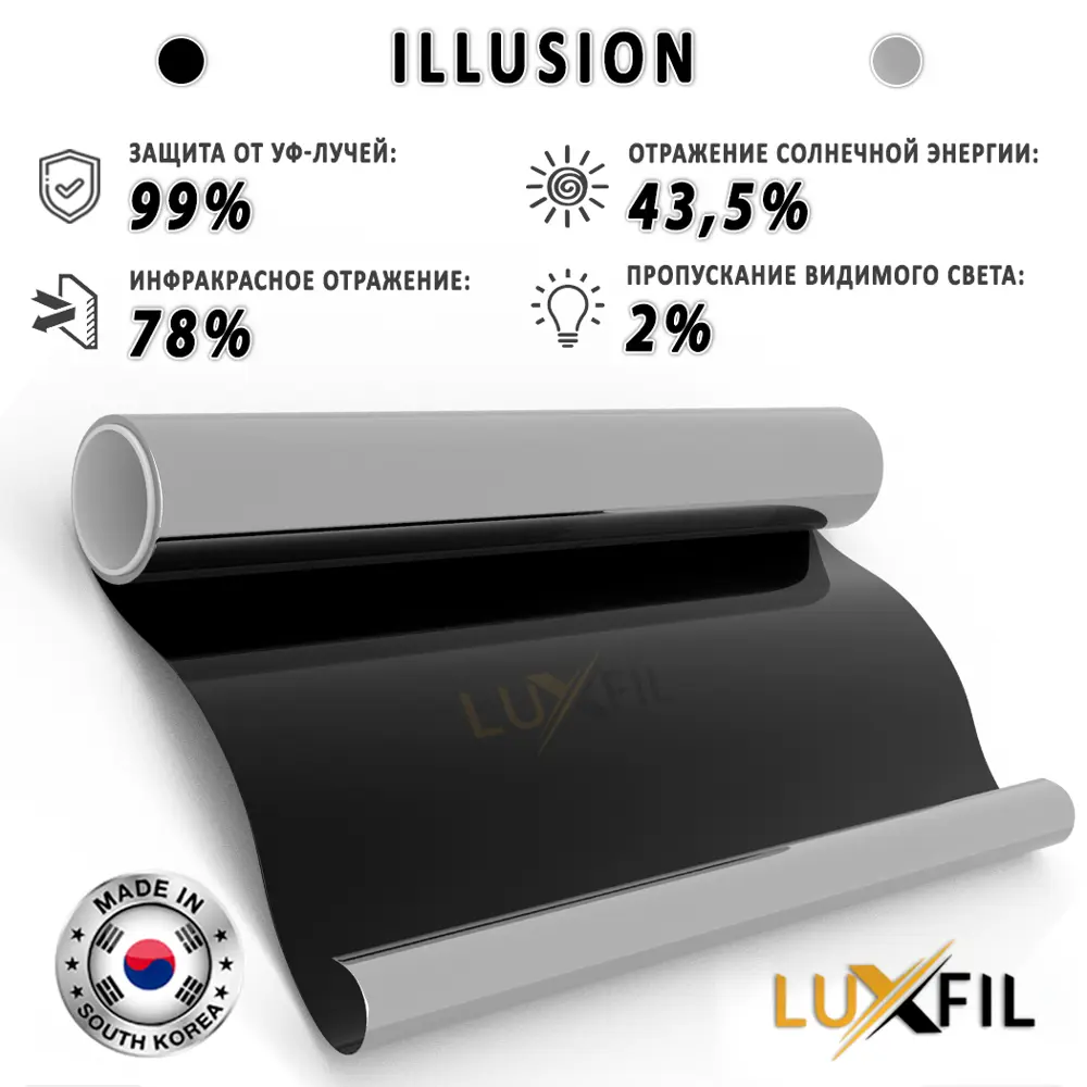 Фото 3 Пленка самоклеящаяся для стекла Luxfil LUX - Illusion 0.75x5 м, цвет графит, 56 мкм Фото 3 Пленка самоклеящаяся для стекла Luxfil LUX - Illusion 0.75x5 м, цвет графит, 56 мкм