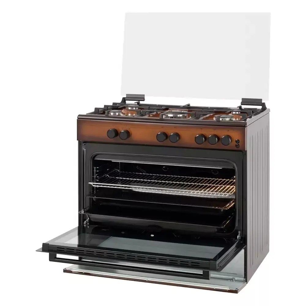 Фото 3 Газовая плита с духовкой Simfer F96GD52001 90x78.7x60 см цвет коричневый Фото 3 Газовая плита с духовкой Simfer F96GD52001 90x78.7x60 см цвет коричневый