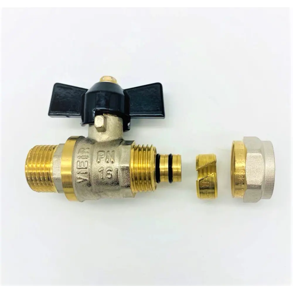 Фото 2 Кран шаровой Vieir VRLM161 1/2" наружная-наружная резьба