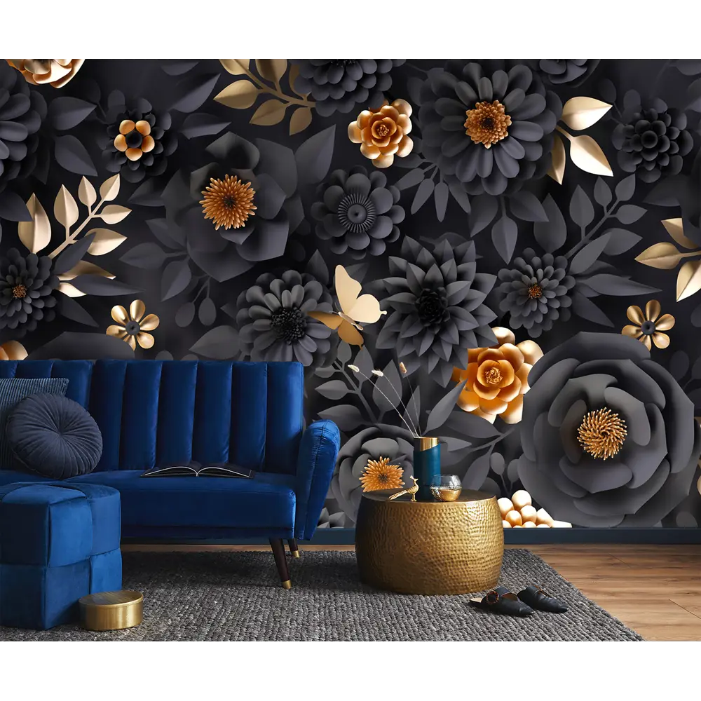 Фото 6 Фотообои флизелиновые Luxury walls 400x270 см Черные листья Цветы AM22604 Фото 6 Фотообои флизелиновые Luxury walls 400x270 см Черные листья Цветы AM22604