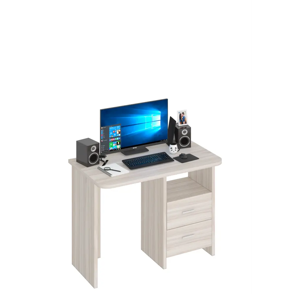 Фото 2 Компьютерный стол Мэрдэс СКЛ-Прям100 с ТЯЛ К 100x77x60 см ЛДСП цвет светло-бежевый Фото 2 Компьютерный стол Мэрдэс СКЛ-Прям100 с ТЯЛ К 100x77x60 см ЛДСП цвет светло-бежевый