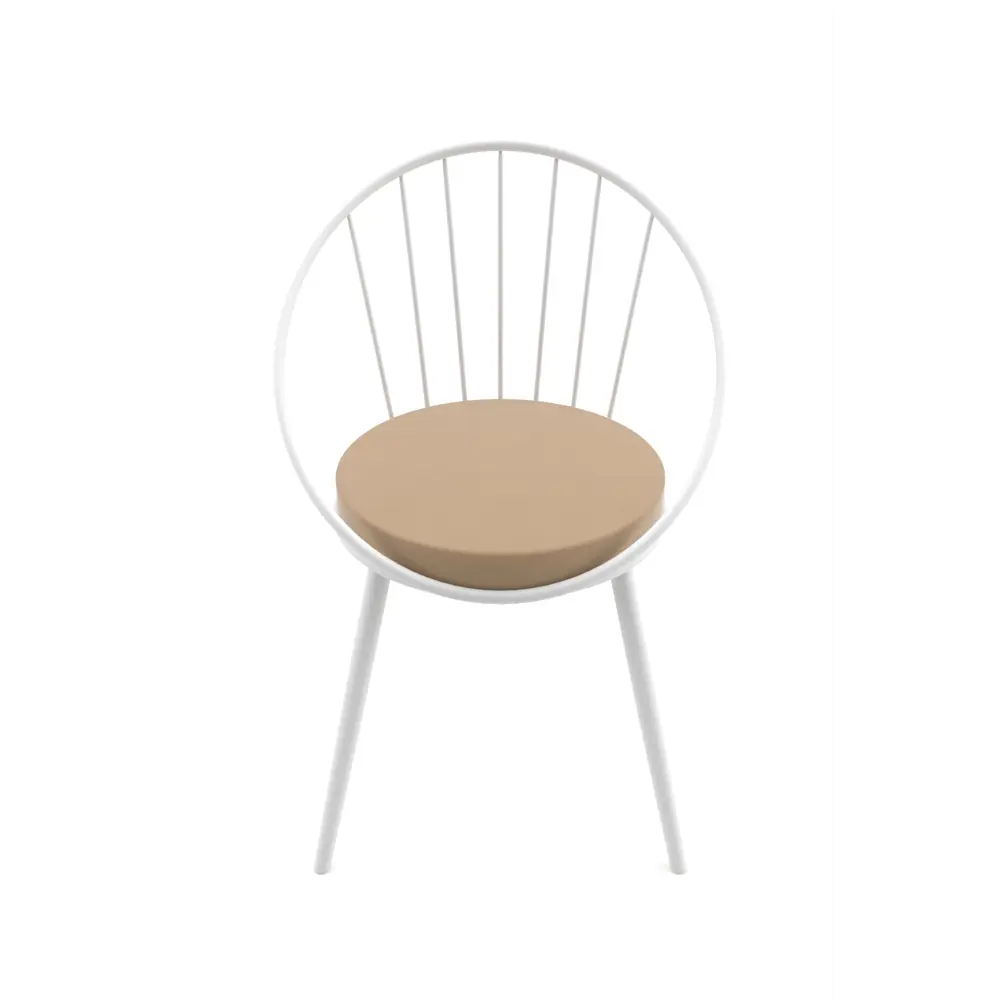 Фото 2 Стул Ismat decor Eylul metal sandalye 49x44.5x44.5 см велюр цвет белый Фото 2 Стул Ismat decor Eylul metal sandalye 49x44.5x44.5 см велюр цвет белый