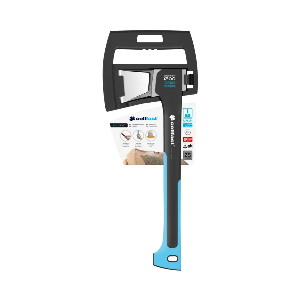 Фото 2 Топор-колун C1200 Ergo Cellfast 41-004 45 см Фото 2 Топор-колун C1200 Ergo Cellfast 41-004 45 см