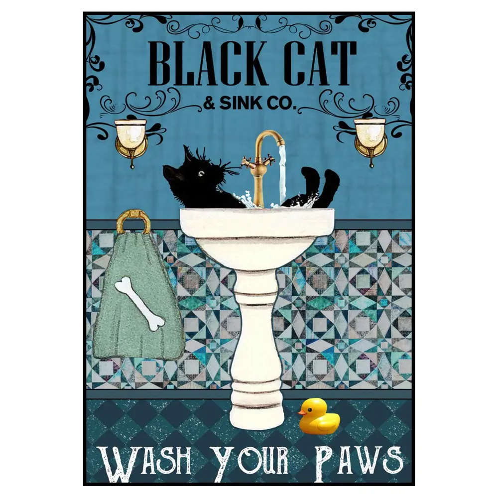 Фото 2 Постер 28 картин "Черный кот в ванной" 50x40 см Фото 2 Постер 28 картин "Черный кот в ванной" 50x40 см