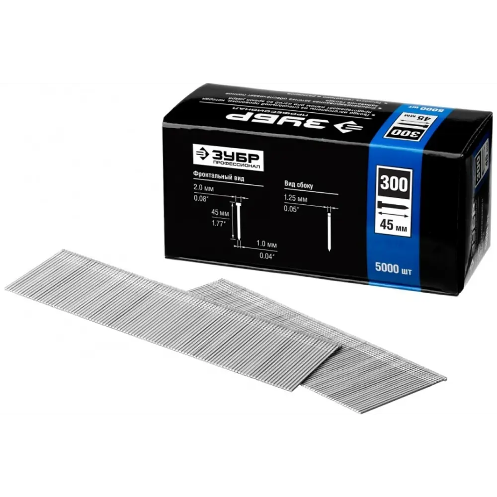 Фото 2 Гвозди для степлеров ТИП 300 ЗУБР 45 мм 5000 шт Фото 2 Гвозди для степлеров ТИП 300 ЗУБР 45 мм 5000 шт