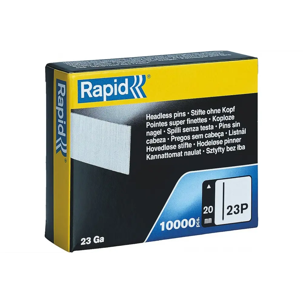 Фото Гвозди для степлеров ТИП 23P RAPID 20 мм особотвердые закаленные 10000 шт Фото Гвозди для степлеров ТИП 23P RAPID 20 мм особотвердые закаленные 10000 шт
