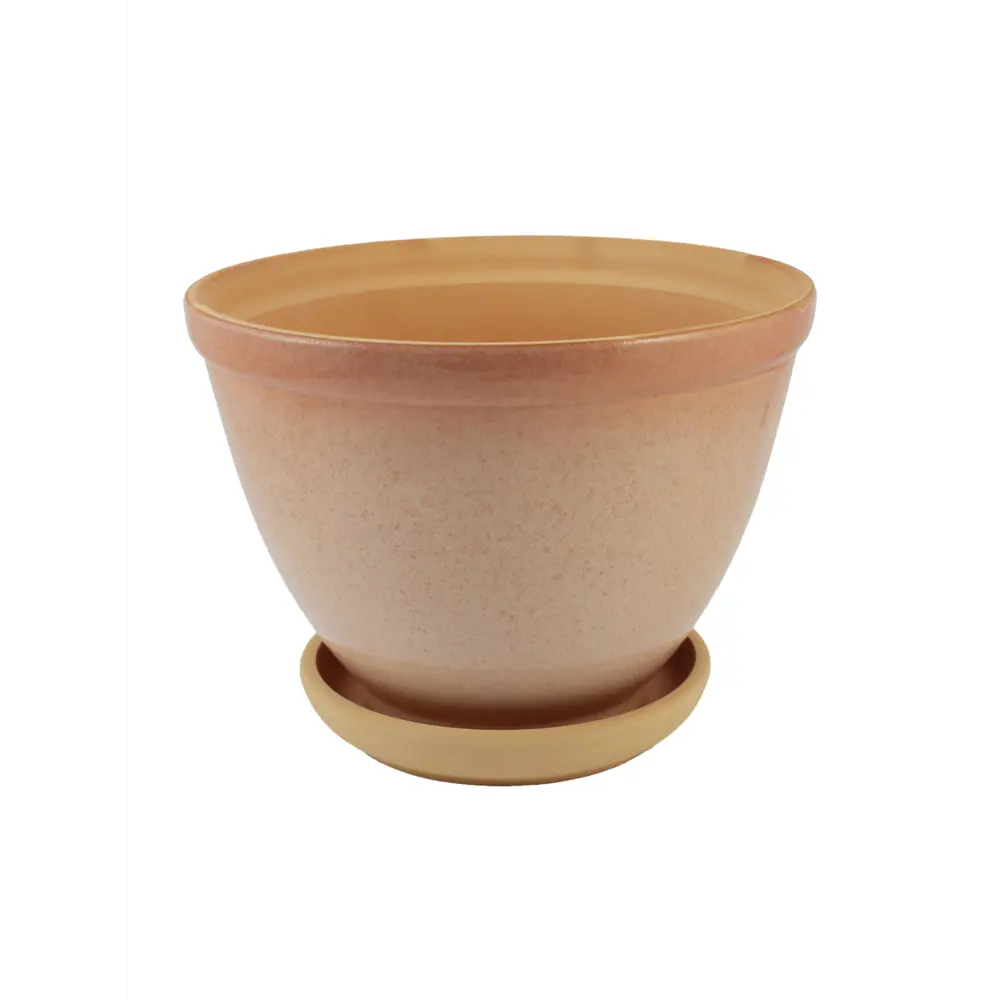 Фото Горшок цветочный Cream stone Ломоносовская керамика 23 см 18 см 3.5 л керамика бежевый без автополива Фото Горшок цветочный Cream stone Ломоносовская керамика 23 см 18 см 3.5 л керамика бежевый без автополива