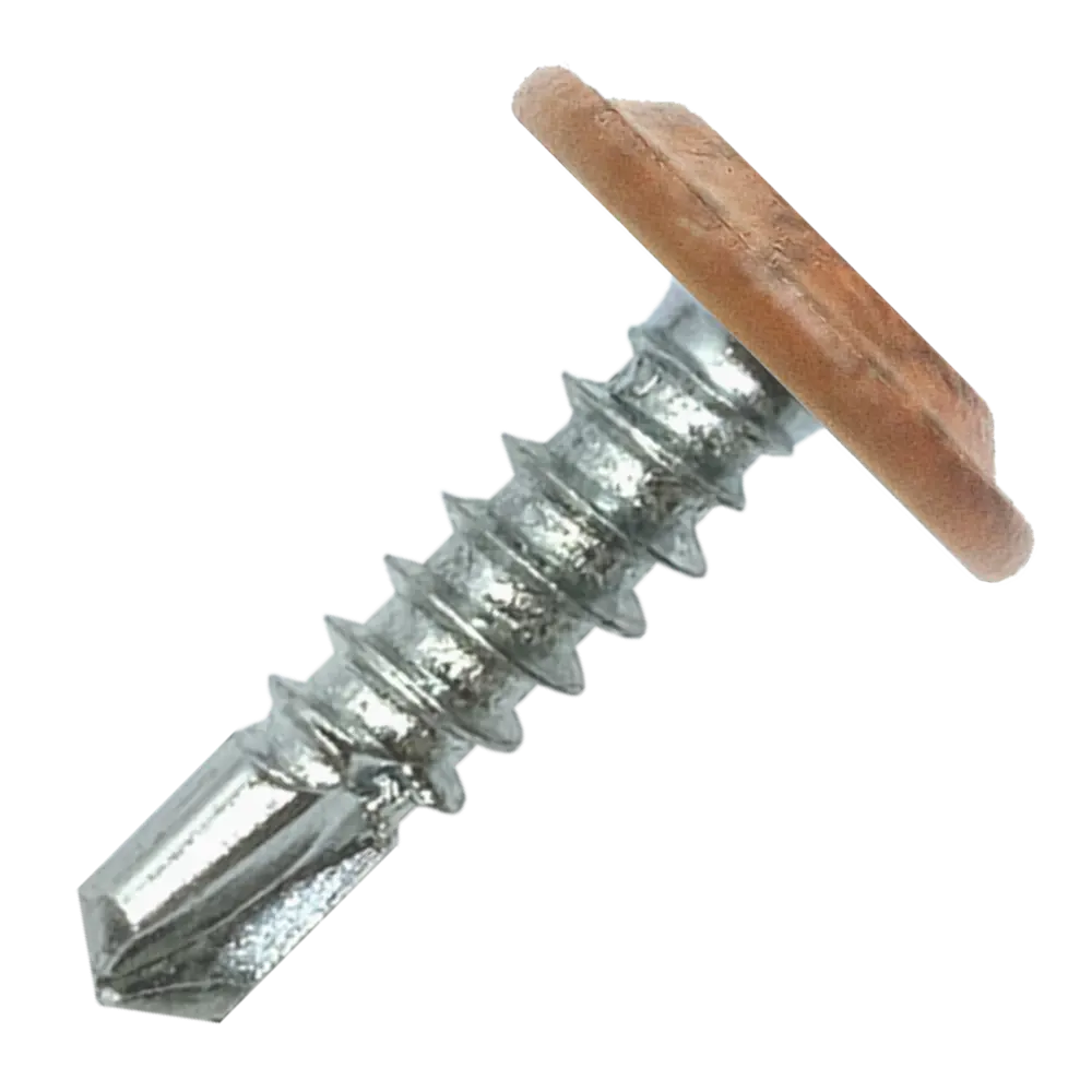 Фото Саморезы по металлу с пресс-шайбой Daxmer Pro оцинкованные 4.2x16 мм 500 шт. цвет камень-песчаник Фото Саморезы по металлу с пресс-шайбой Daxmer Pro оцинкованные 4.2x16 мм 500 шт. цвет камень-песчаник