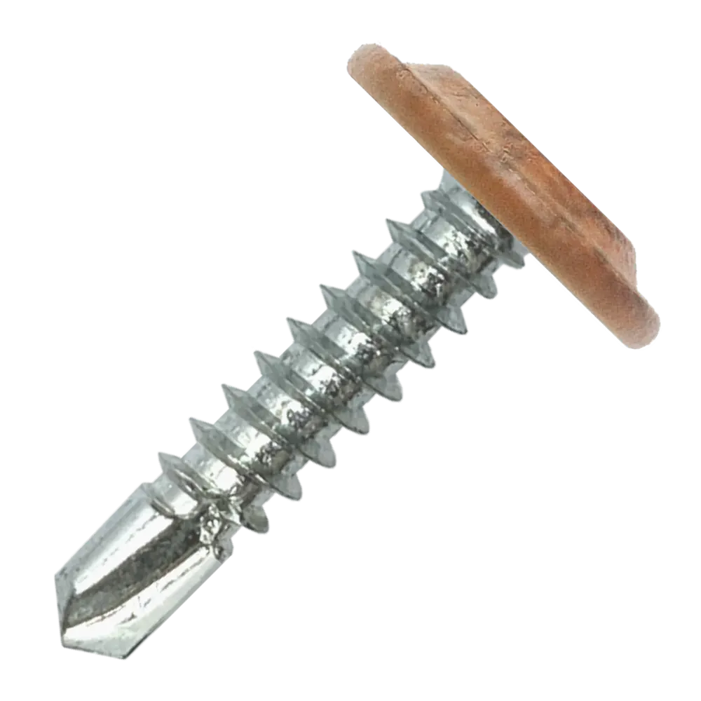 Фото Саморезы по металлу с пресс-шайбой Daxmer Pro оцинкованные 4.2x19 мм 500 шт. цвет камень-песчаник Фото Саморезы по металлу с пресс-шайбой Daxmer Pro оцинкованные 4.2x19 мм 500 шт. цвет камень-песчаник
