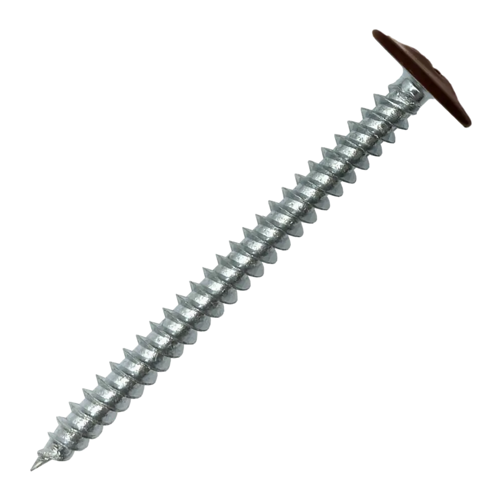 Фото Саморезы по металлу оцинкованные с пресс-шайбой 4.2x51 мм 250 шт. цвет коричневый Фото Саморезы по металлу оцинкованные с пресс-шайбой 4.2x51 мм 250 шт. цвет коричневый