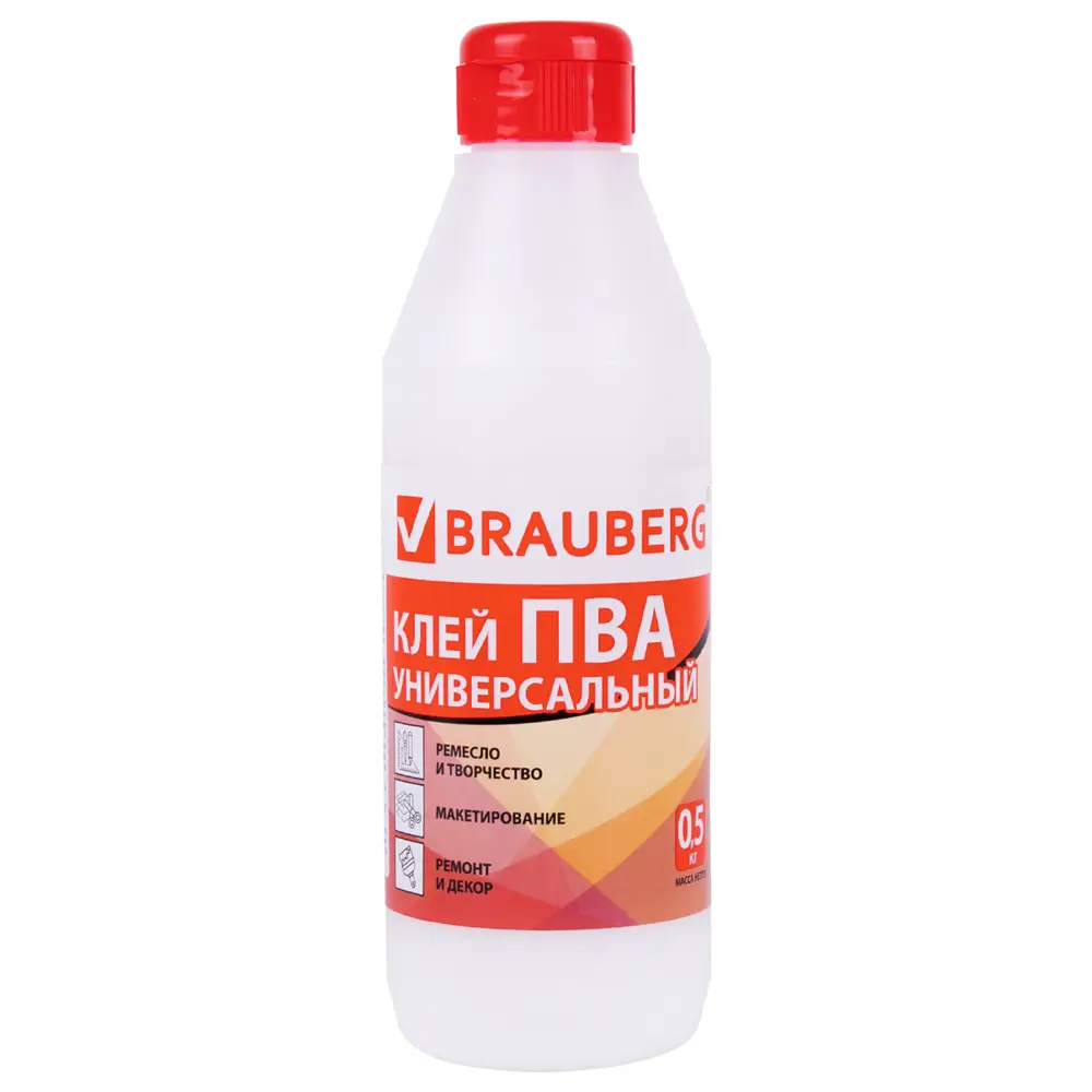 Фото 4 Клей ПВА универсальный Brauberg 600982 для бумаги, дерева, картона, обоев 0.5 кг, универсальный Фото 4 Клей ПВА универсальный Brauberg 600982 для бумаги, дерева, картона, обоев 0.5 кг, универсальный