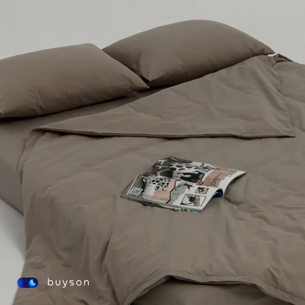 Фото 6 Наволочка buyson BuyRelax 50x70 см перкаль 2шт цвет бежевый Фото 6 Наволочка buyson BuyRelax 50x70 см перкаль 2шт цвет бежевый