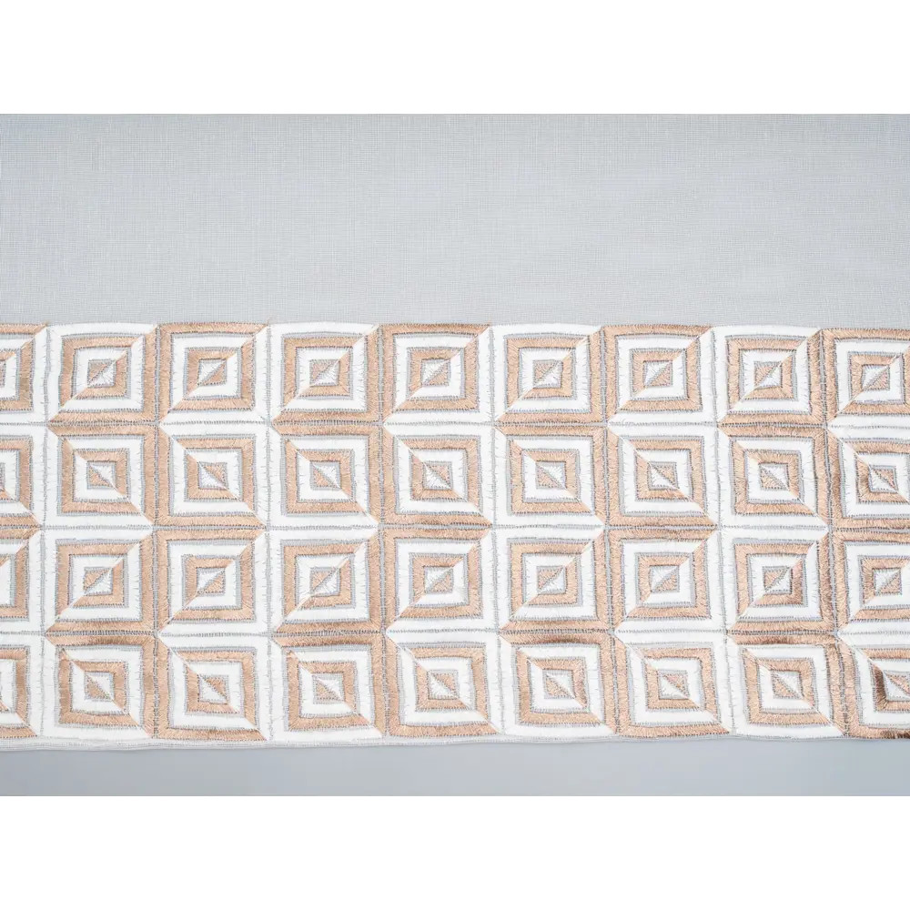 Фото 2 Ткань на отрез для шитья тюля батист с вышивкой "Мира" 300x280 см цвет бело-коричневый Фото 2 Ткань на отрез для шитья тюля батист с вышивкой "Мира" 300x280 см цвет бело-коричневый