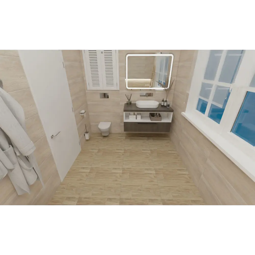 Фото 2 Керамогранит Keramin Бунгало 00005689 60x60см 1.44 м² цвет темно-бежевый, цена за упаковку Фото 2 Керамогранит Keramin Бунгало 00005689 60x60см 1.44 м² цвет темно-бежевый, цена за упаковку