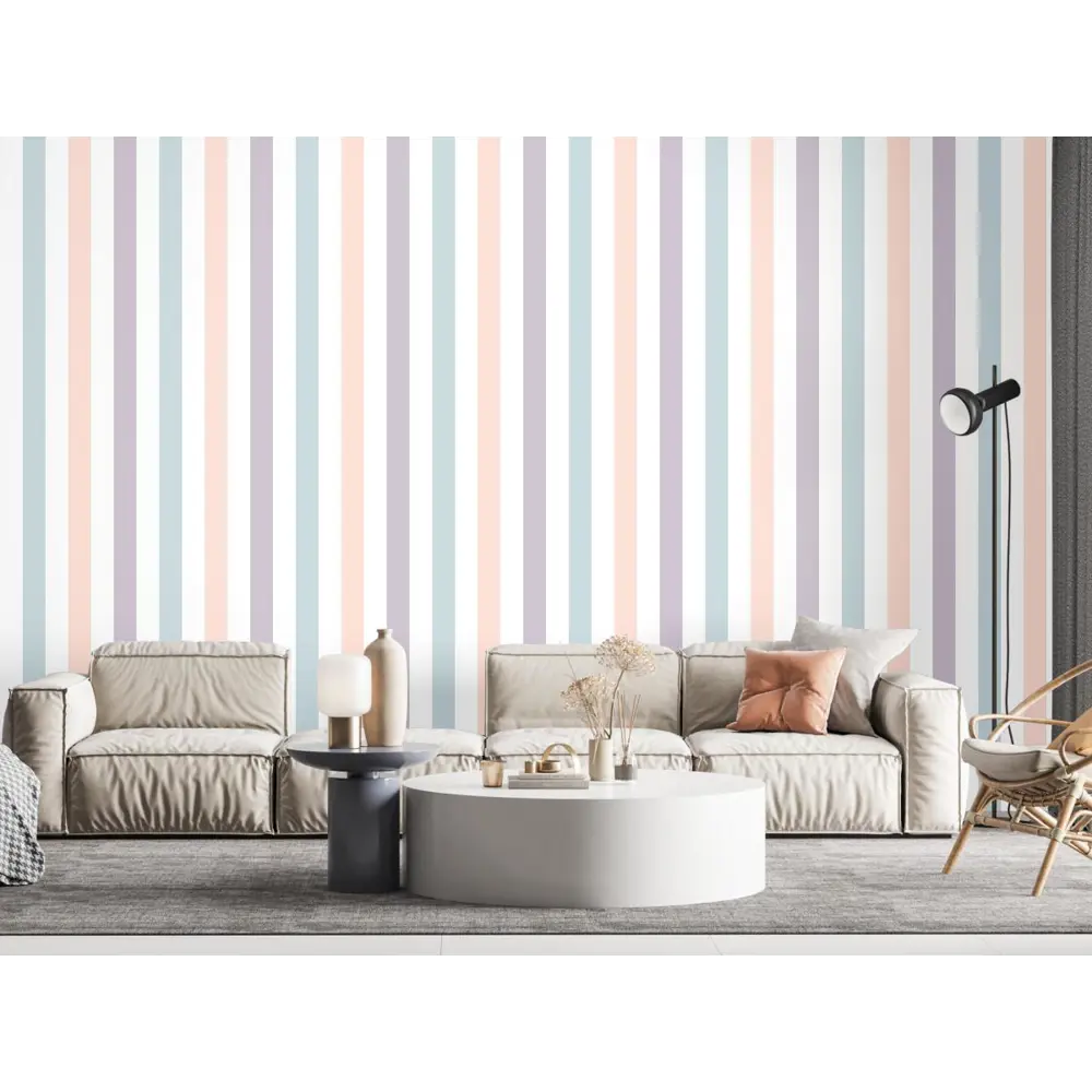 Фото 5 Обои флизелиновые Decoracion Стильные полоски 4x2.8 м сиреневые/кремовые/голубые 7010301 Фото 5 Обои флизелиновые Decoracion Стильные полоски 4x2.8 м сиреневые/кремовые/голубые 7010301