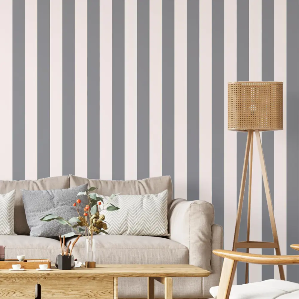Фото 4 Обои флизелиновые Decoracion Элегантная полоска 4x2.8 м темно-серые/белые 7010806 Фото 4 Обои флизелиновые Decoracion Элегантная полоска 4x2.8 м темно-серые/белые 7010806