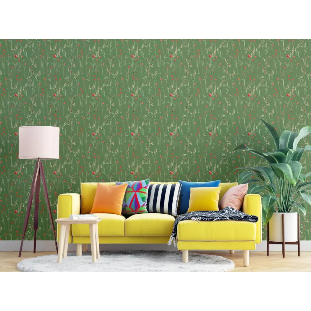 Фото 2 Обои флизелиновые Decoracion Изящные лютики 4x2.8 м белые/красные 7182706 Фото 2 Обои флизелиновые Decoracion Изящные лютики 4x2.8 м белые/красные 7182706