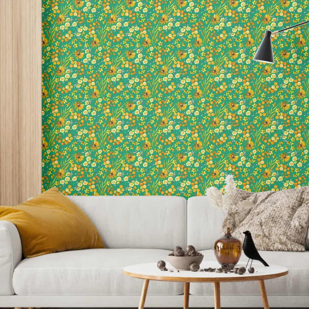 Фото Обои флизелиновые Decoracion Цветы и ягоды 4x2.8 м сиреневые 7184604