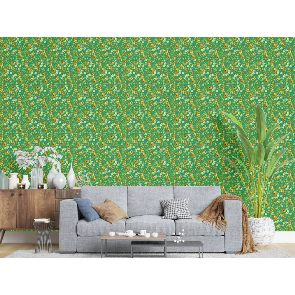 Фото 2 Обои флизелиновые Decoracion Цветы и ягоды 4x2.8 м сиреневые 7184604