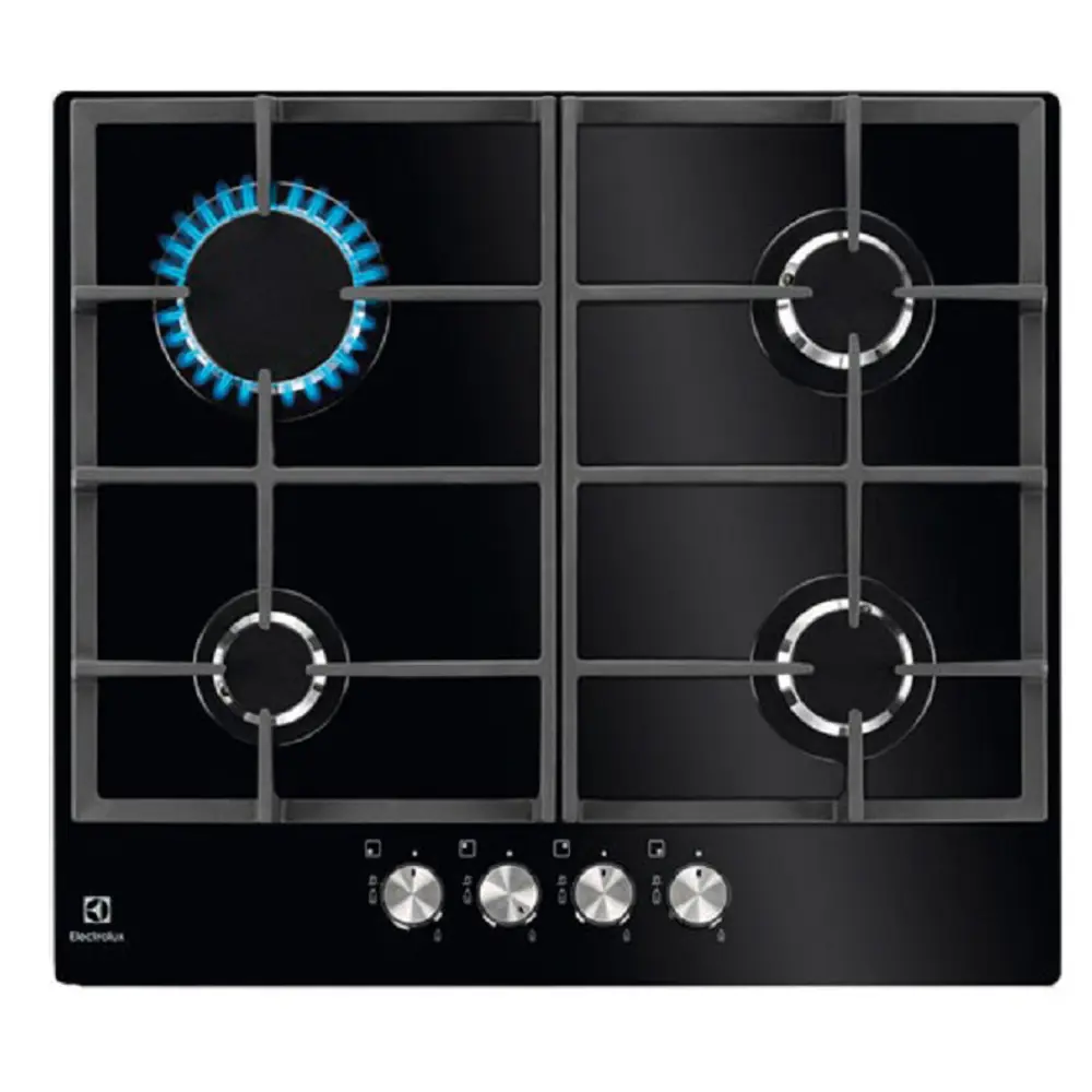 Фото Газовая варочная панель Electrolux KGG6426K 59 см 4 конфорки цвет черный Фото Газовая варочная панель Electrolux KGG6426K 59 см 4 конфорки цвет черный