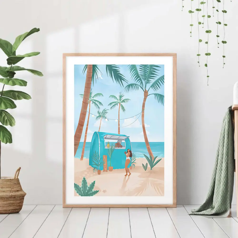 Фото Постер 28 картин "Девушка на пляже" 50x40 см Фото Постер 28 картин "Девушка на пляже" 50x40 см