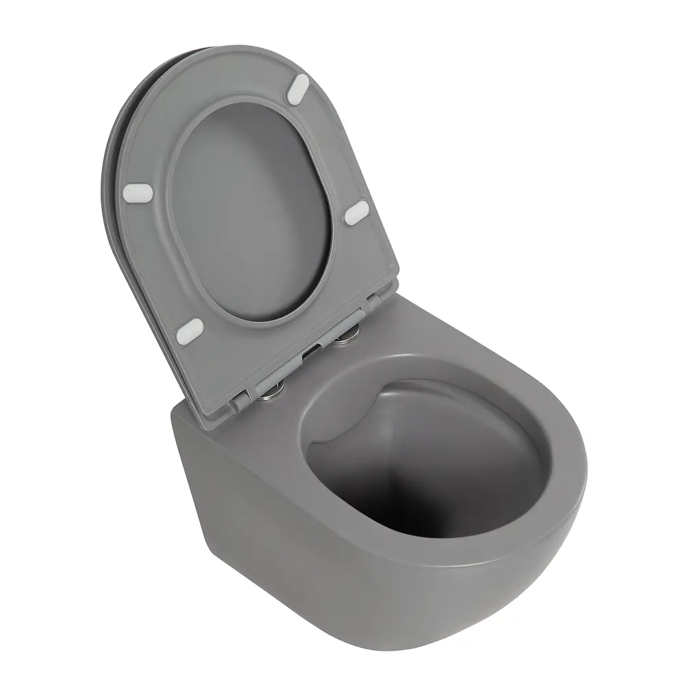 Фото 6 Унитаз подвесной Belbagno Colorato BB062CHR-GR безободковый
