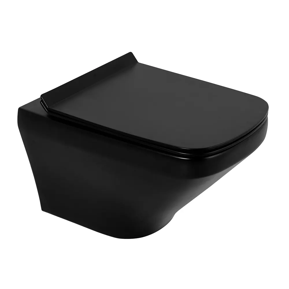 Фото Унитаз подвесной Belbagno Sela BB3201CHR-MB безободковый Фото Унитаз подвесной Belbagno Sela BB3201CHR-MB безободковый