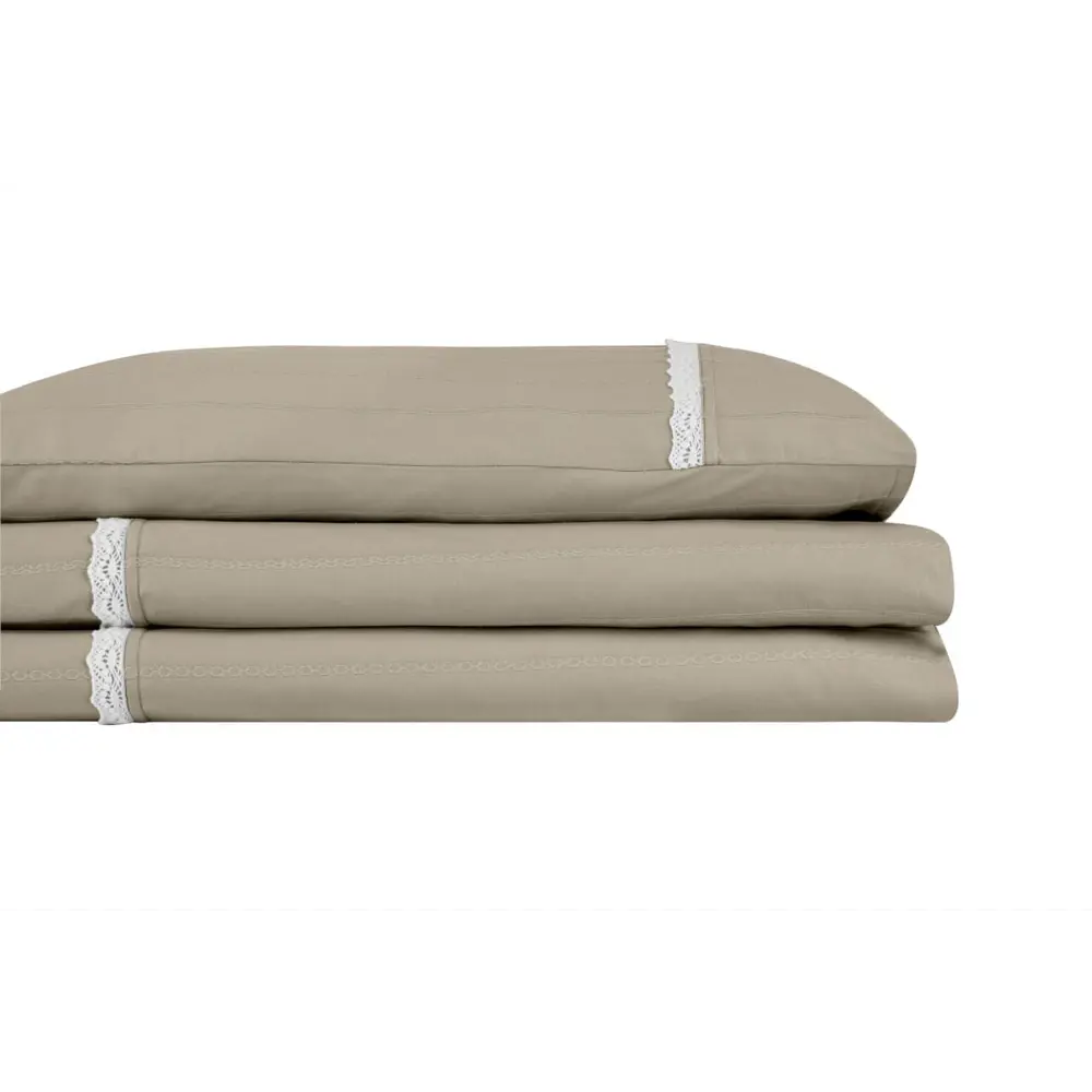 Фото 5 Комплект постельного белья Arya Home с эффектом Stone Washed двуспальный хлопок цвет коричневый